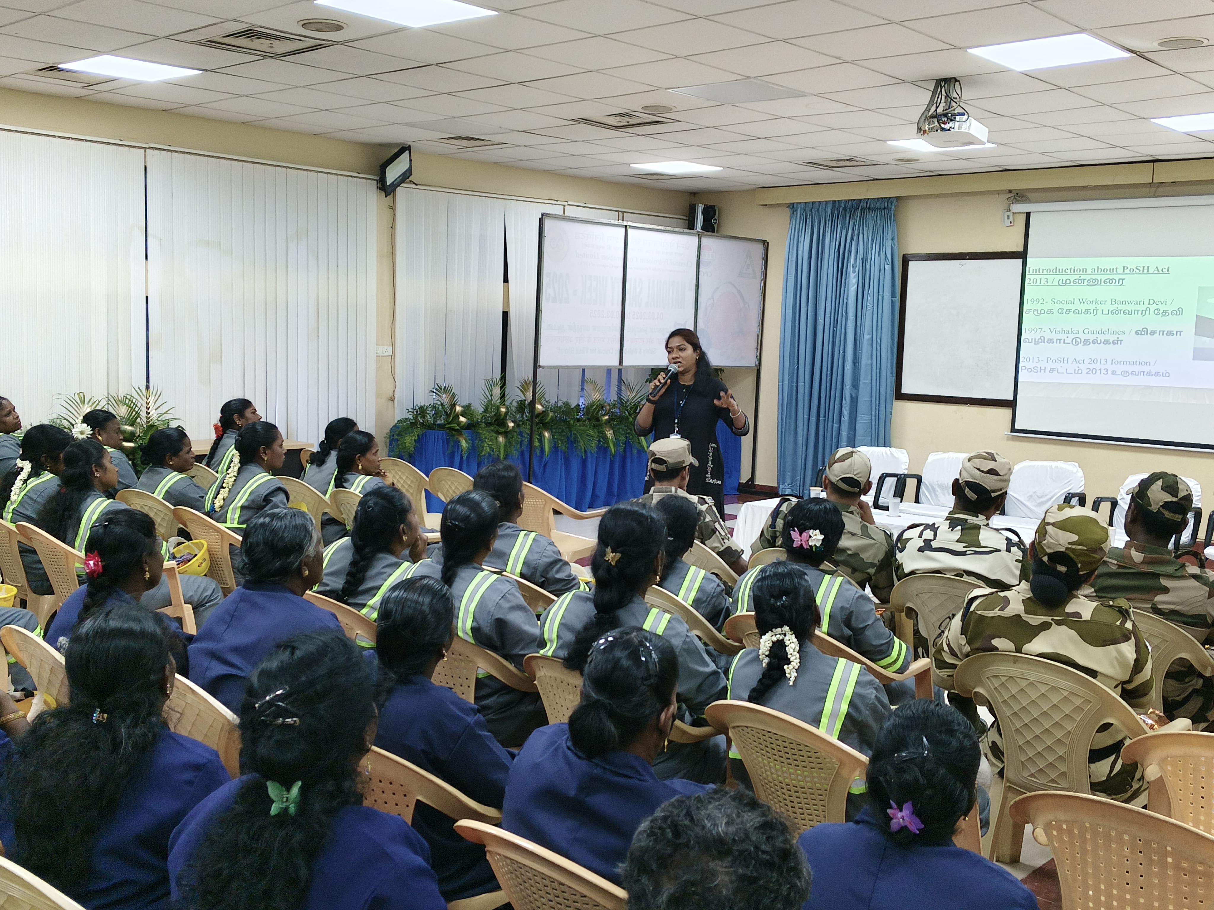 Prevention of Sexual Harassment (PoSH) Training - WEEDS program showing participants engaged in PoSH training, workplace safety, women rights, harassment prevention activities in Tamil Nadu
